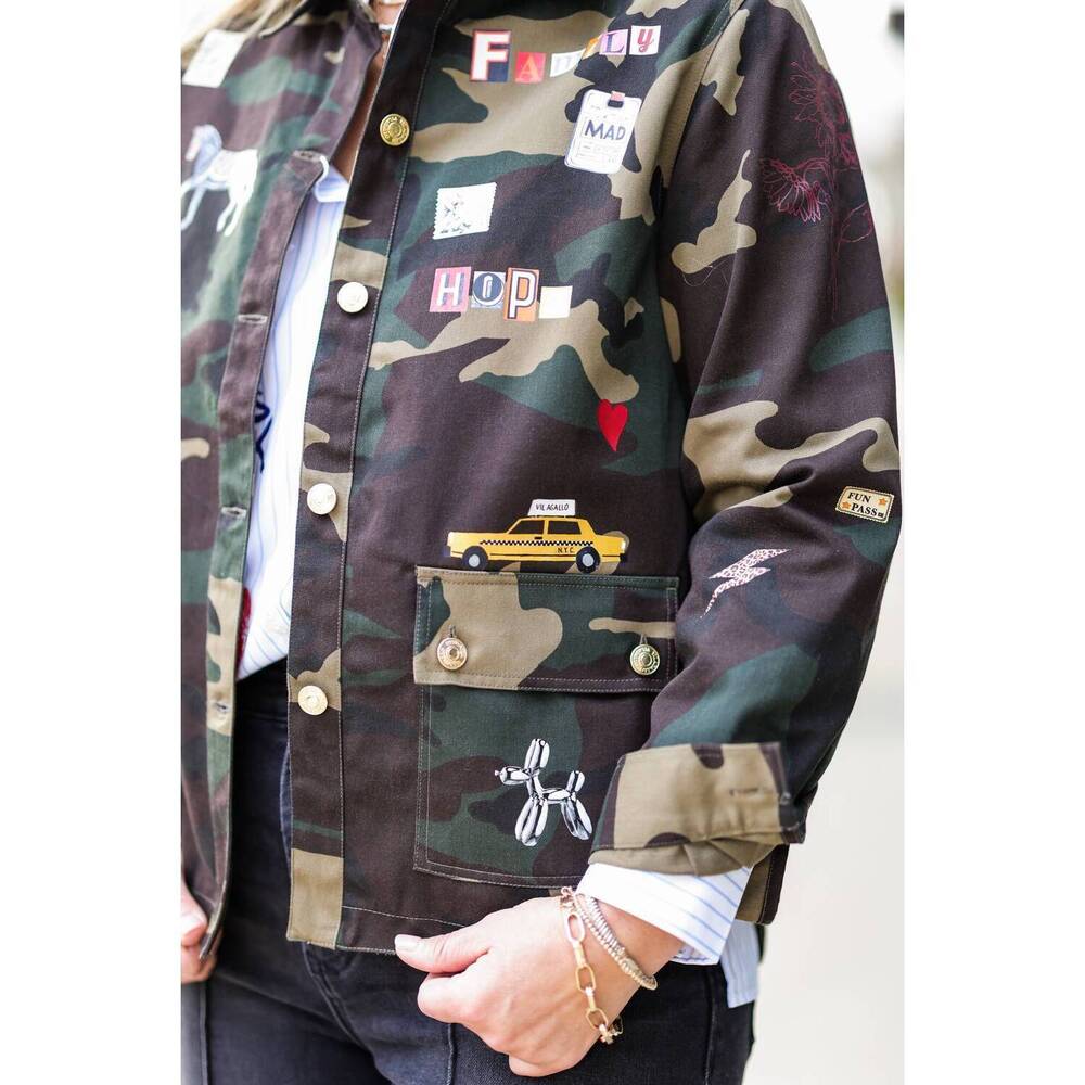 NEW VILAGALLO olivia camo jacket in green - Picture 5 of 7